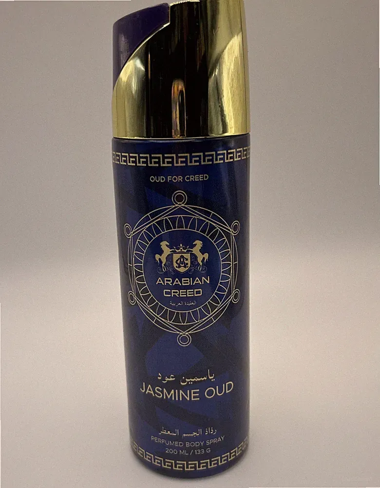 ARABIAN CREED JASMINE OUD PERFUMED BODY SPRAY 133 G / 200ML Small Dents Exp 7/27