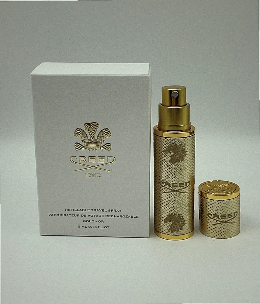 Creed Gold / Or Refillable Travel Spray Perfume Atomizer 0.16oz / 5ml New