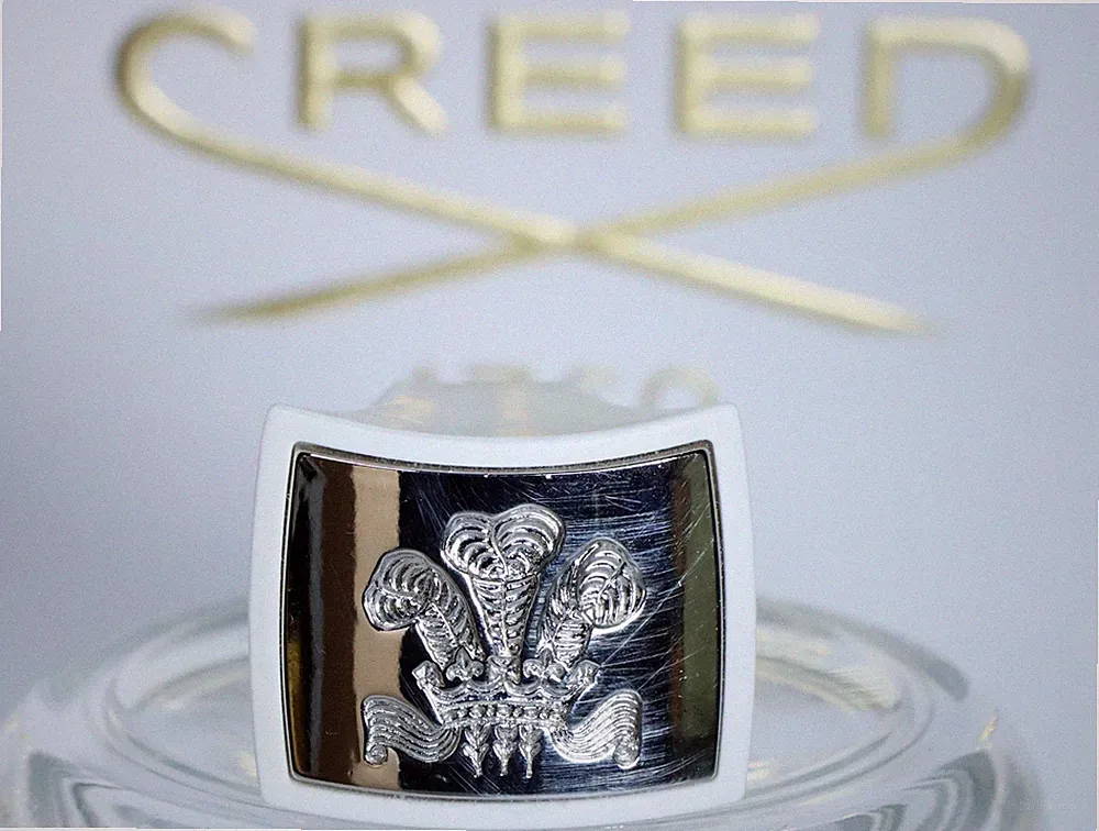 Creed White Perfume Cap - Generation 3 Square Cap. Niche Perfume Cap Silver Seal