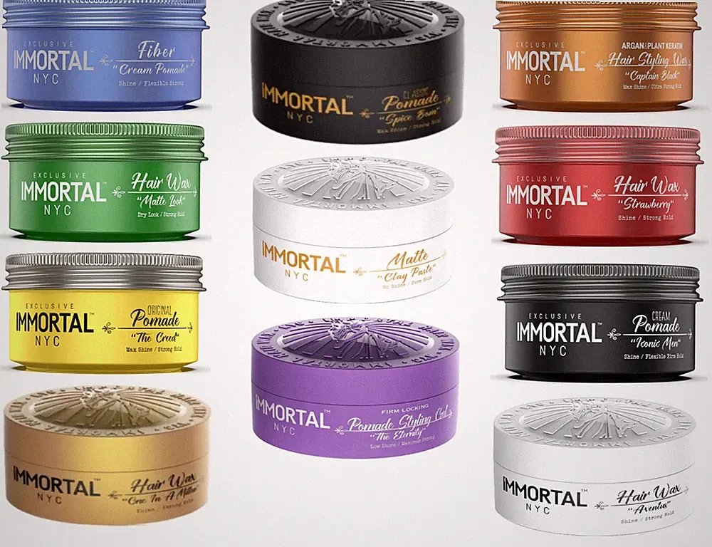Immortal NYC Wax/Pomade 2 Pack Mix and Match 150ml/5oz ea. | Use Dropdown Menu
