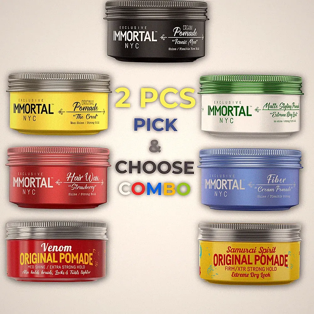 Immortal NYC Wax/Pomade 2PCS Pick & Choose 150ml/5oz ea. | Use Dropdown Menu