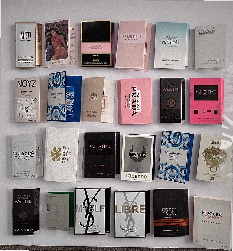 New Women Men Designer 24 Sample Perfume Lot No Duplicates Prada Creed Armani